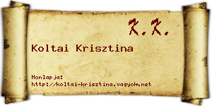 Koltai Krisztina névjegykártya